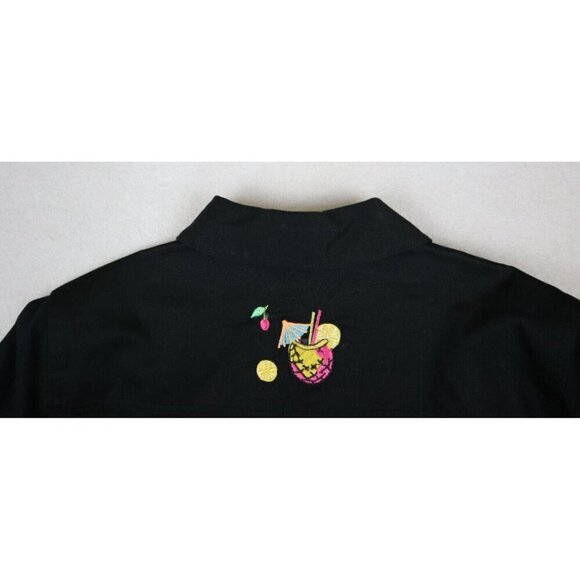 BRECKENRIDGE - WOMEN'S BLACK COCKTAIL MARGARITA DRINK EMBROIDERED JACKET - S - Picture 9 of 9